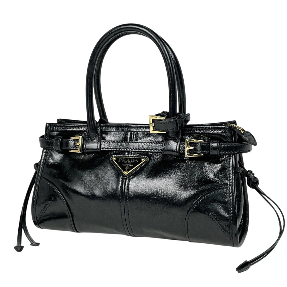 Prada Bonnie 2way Shoulder Bag Leather Black